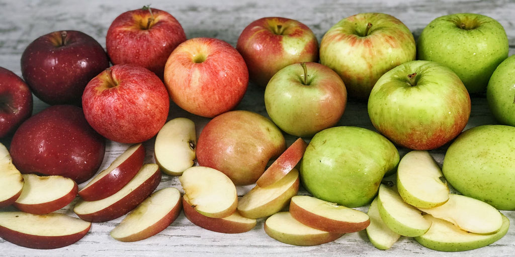 An Array of Seasonal Apples in various colors